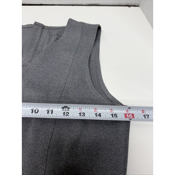Theory + Zeen Size Small  Slim V neck Top  Heather Gray  zip back - Picture 12 of 15